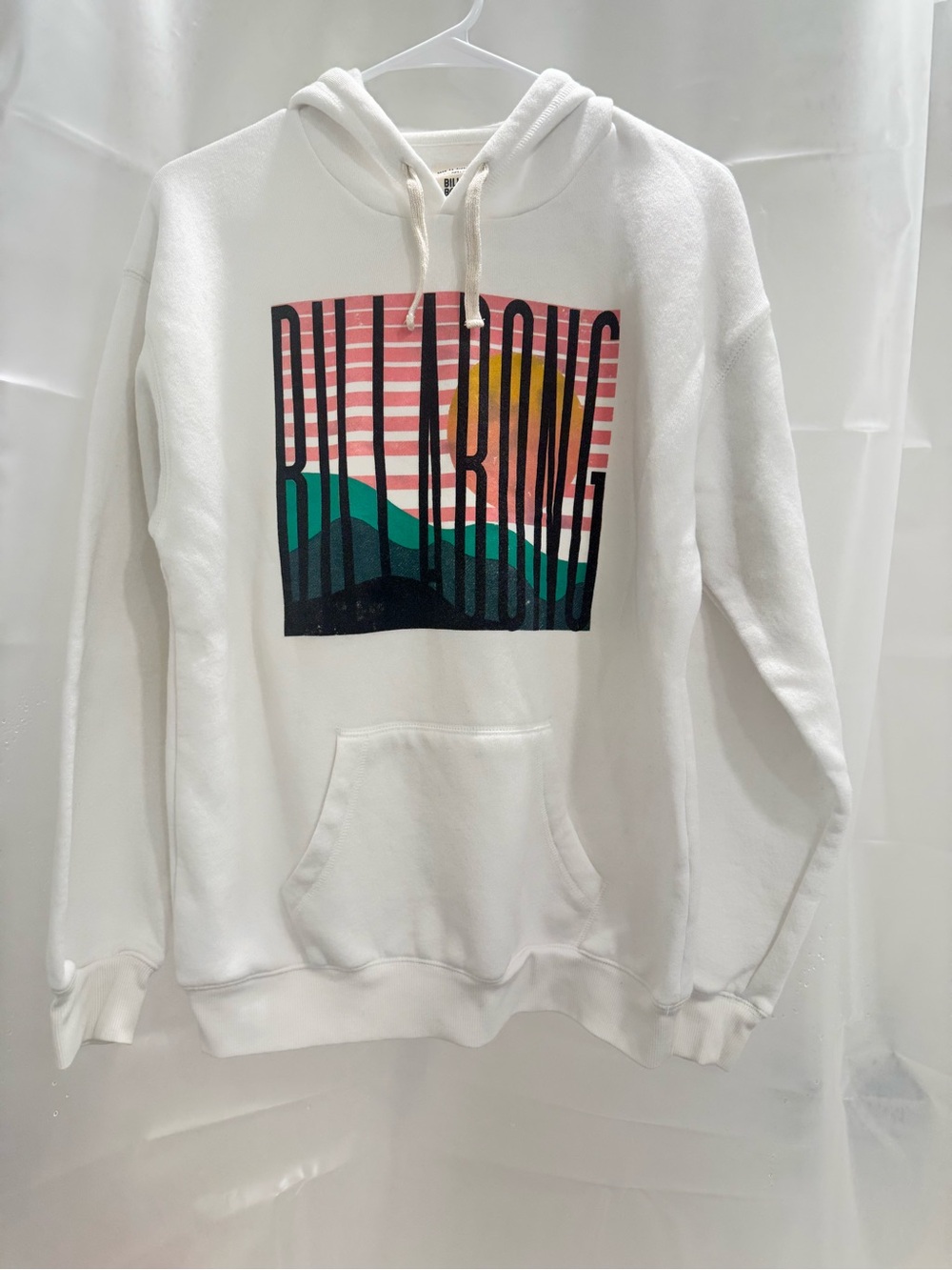 Billabong white  Pullover Hoodie with Logo Tag
